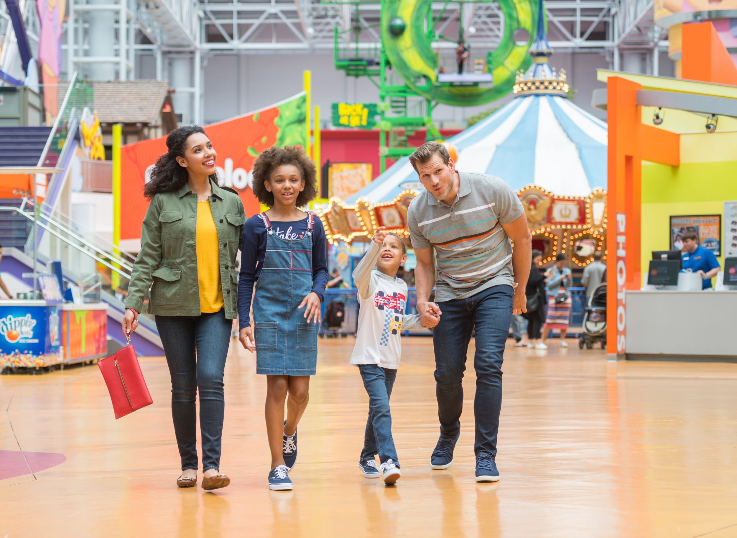 family shopping at the mall of america